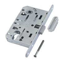 B06103.50.34.640 AGB (АГБ) Корпус врезного замка магнитный под цил. (мат.хром) MEDIANA POLARIS с отв.пл.(скин)