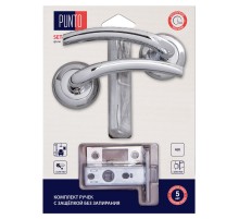 Комплект ручек Punto (Пунто) с защелкой без запирания LM/A SET45R.TL54.LOGICA/HD CP-8 хром