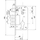 Замок цилиндровый Fuaro (Фуаро) с в комплекте с ручкой LOCKSET.1511W/B (SET F1511W/B) CP хром