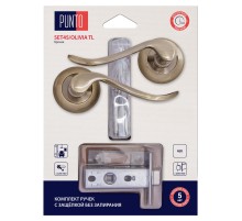 Комплект ручек Punto (Пунто) с защелкой без запирания LM/A SET45R.TL54.OLIVIA/HD ABG-6 бронза