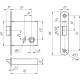 ЗЩ1-3 Mettem (Меттэм) (Защелка ЗЩ-1 (б/ручек)) правая