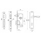 Замок Punto (Пунто) цилиндровый в комплекте с ручкой LOCKSET90.CRONA.4585-3 (KIT P90 4585/3 CRONA) SN мат.никель