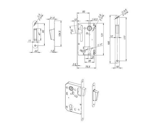 Корпус Fuaro (Фуаро) замка MAGN5300-M-C (5300-M-C) GR графит Корпус Fuaro (Фуаро) замка MAGN5300-M-C (5300-M-C) GR графит