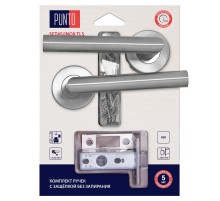 Комплект ручек Punto (Пунто) с защелкой без запирания LM/A SET45R.TLS54.INOX/HD нерж. сталь