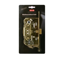 Корпус замка AGB (АГБ) под цилиндр MEDIANA EVOLUTION B01103.50.03.567 с отв. планкой B01000.13 (латунь)