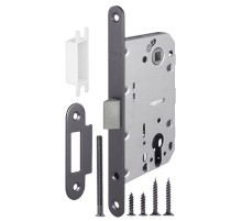 Корпус Fuaro (Фуаро) врезного замка c защёлкой PLASTP85C-50 (P85C-50) GR графит