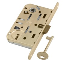 B01101.50.23 AGB (АГБ) Корпус врезного замка под ключ (матовое золото) MEDIANA EVOLUTION