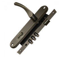 Замок Punto (Пунто) цилиндровый в комплекте с ручкой LOCKSET90.CRONA.4585-3 (KIT P90 4585/3 CRONA) AB бронза