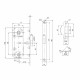 Защелка Punto (Пунто) врезная PL96WC-50/BL SSC-16 сатин.хром