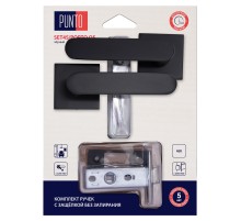 Комплект ручек Punto (Пунто) с защелкой без запирания LM/A SET45K.QS52.PORTO/HD BL-24 черный