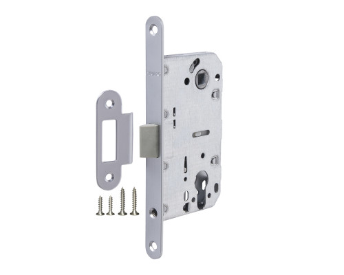 Корпус Fuaro (Фуаро) врезного замка c защёлкой PLASTP85C-50 (P85C-50) SSC сатинированный хром Корпус Fuaro (Фуаро) врезного замка c защёлкой PLASTP85C-50 (P85C-50) SSC сатинированный хром