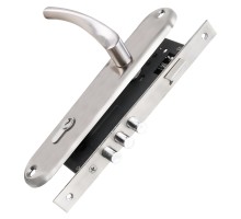 Замок Punto (Пунто) цилиндровый в комплекте с ручкой LOCKSET90.CRONA.4585-3 (KIT P90 4585/3 CRONA) SN мат.никель