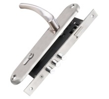 Замок Punto (Пунто) цилиндровый в комплекте с ручкой LOCKSET90.CRONA.4585-3 (KIT P90 4585/3 CRONA) SN мат.никель