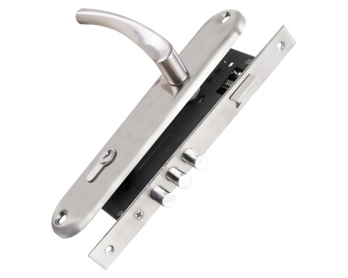 Замок Punto (Пунто) цилиндровый в комплекте с ручкой LOCKSET90.CRONA.4585-3 (KIT P90 4585/3 CRONA) SN мат.никель Замок Punto (Пунто) цилиндровый в комплекте с ручкой LOCKSET90.CRONA.4585-3 (KIT P90 4585/3 CRONA) SN мат.никель