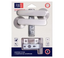 Комплект ручек Punto (Пунто) с защелкой без запирания LM/A SET45R.RS52.PORTO/HD SN-3 матовый никель