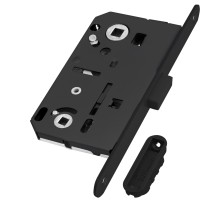 Замок Bonaiti (Бонаити) межкомнатный магнитный под WC B-FORTY N62 с отв. пл. F45 (черный), планка 190 мм