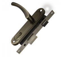 Замок Punto (Пунто) цилиндровый в комплекте с ручкой LOCKSET16.CRONA.4070-1 (KIT P16 4070 CRONA) AB бронза
