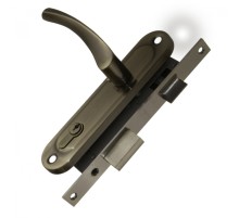 Замок Punto (Пунто) цилиндровый в комплекте с ручкой LOCKSET16.CRONA.4070-1 (KIT P16 4070 CRONA) AB бронза