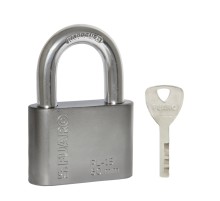 Замок Fuaro (Фуаро) навесной PL-WEATHER-1560 Nickel 4 fin key ( PL-15-60) диск. /блистер