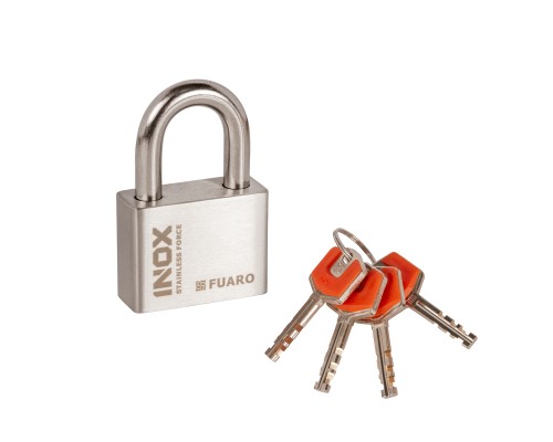 Замок Fuaro (Фуаро) навесной PL-INOX FORCE IF-50 4 key (дисковый ключ)