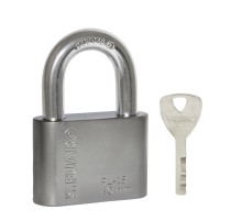 Замок Fuaro (Фуаро) навесной PL-WEATHER-1550 Nickel 4 fin key ( PL-15-50) диск. /блистер