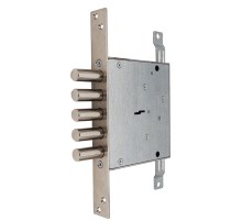 Замок Mettem (Меттэм) врезной сувальдный ЗВ8 140.1.0 с тягами, 5 кл. (ключ 80 мм)