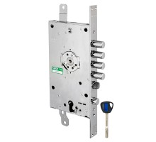 Замок Mottura (Моттура) врезной двухсистемный 3D KEY 3D.787-S (левый), ключ 40 мм