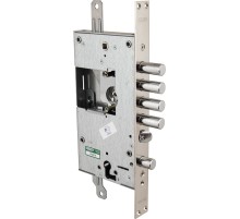 Замок Mottura (Моттура) врезной двухсистемный 54.K787-S (левый), ключ 40 мм, без накл.