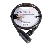 Замок Punto (Пунто) тросовый PK-BIKE-1080-KEY (10х800) 2key/подвес