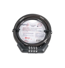 Замок Punto (Пунто) тросовый PK-BIKE-1010-CODE (10х1000) /подвес