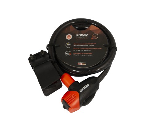 Замок Fuaro (Фуаро) тросовый PL-BIKE-12100-KEY (12х1000) 3 perfo key(PL-12100-KEY) /подвес Замок Fuaro (Фуаро) тросовый PL-BIKE-12100-KEY (12х1000) 3 perfo key(PL-12100-KEY) /подвес