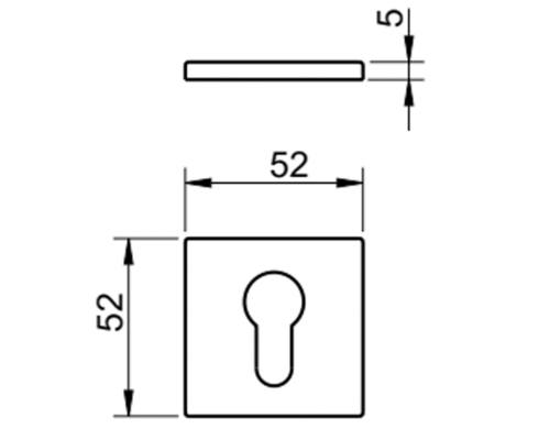 Накладка Tupai 4049 5S Q-01 кл пол латунь Накладка Tupai 4049 5S Q-01 кл пол латунь