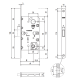 AGB Art. B061325034 Мехнизм Mediana Polaris Wave WC мат хром + ответная планка