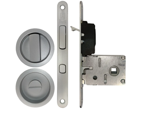 Bonaiti Комплект WC для раздвижных дверей (Механизм G500T H21 + ручки EASY TONDO) мат хром Bonaiti Комплект WC для раздвижных дверей (Механизм G500T H21 + ручки EASY TONDO) мат хром