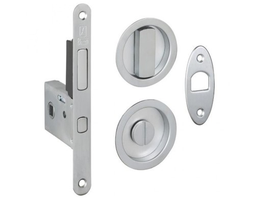 Bonaiti Комплект WC для раздвижных дверей (Механизм G500T H21 + ручки EASY TONDO) мат хром Bonaiti Комплект WC для раздвижных дверей (Механизм G500T H21 + ручки EASY TONDO) мат хром