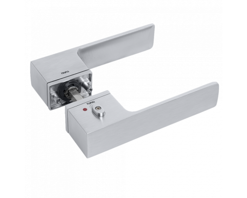 Ручка Tupai Big Line 4084 5 REP-96 (с блокировкой) правая хром матовый R WC (полотно 54-61 мм) Ручка Tupai Big Line 4084 5 REP-96 (с блокировкой) правая хром матовый R WC (полотно 54-61 мм)