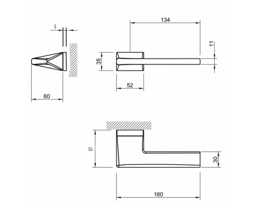 Ручка Tupai Vizion 4130 5RE-142 никель R ф/з Ручка Tupai Vizion 4130 5RE-142 никель R ф/з