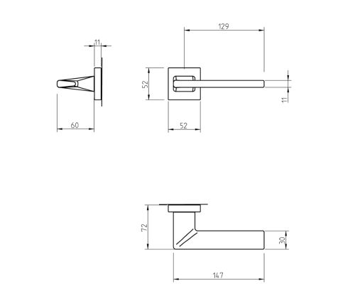 Ручка Tupai Vizion 4140 Q -142 никель R ф/з