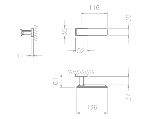 Ручка Tupai Linha 2730 RE-142 никель R ф/з