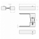 Ручка Tupai Big Line 4084 5 REP-96 (с блокировкой) левая хром матовый R WC (полотно 54-61 мм)