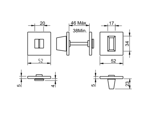 Накладка Tupai 4040 5S Q-208 (дв.полотно 60мм) вж матовое золото Накладка Tupai 4040 5S Q-208 (дв.полотно 60мм) вж матовое золото