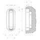 AGB Art. B061025034.640 Комплект Механизм Mediana Polaris мат хром вж 96мм+отв. планка