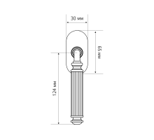 Оконная ручка Extreza BENITO-HW-F07-F02 (BENITO 307) матовая латунь глянец / основание матовая латунь