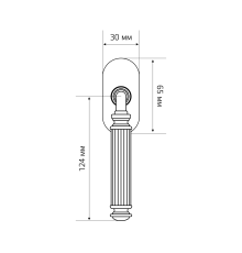 Оконная ручка Extreza BENITO-HW-F07-F02 (BENITO 307) матовая латунь глянец / основание матовая латунь
