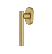 Ручка оконная Extreza CLASSIC PIVOT 132 HW матовая латунь глянец F07 / кольцо матовая латунь F02