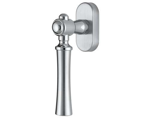 Ручка оконная Extreza DEZI-HW-F05-F04-F05 (DEZI 309) матовый хром / хром / кольцо матовый хром Ручка оконная Extreza DEZI-HW-F05-F04-F05 (DEZI 309) матовый хром / хром / кольцо матовый хром