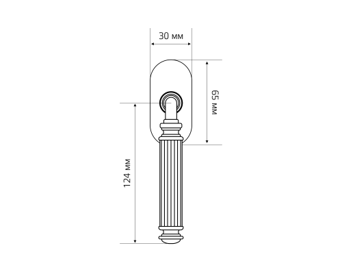 Оконная ручка Extreza BENITO-HW-F03 (BENITO 307) матовая бронза