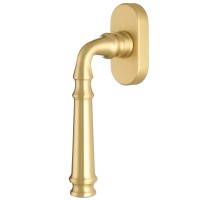 Ручка оконная Extreza BONO (Боно) 328 HW F07 — матовая латунь глянец / F02 — матовая латунь