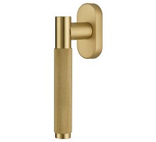 Ручка оконная Extreza Classic TUBA 126 HW матовая латунь глянец F07 / кольцо матовая латунь F02