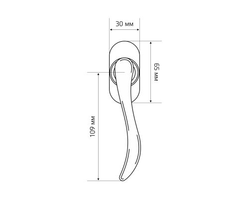 Оконная ручка Extreza AGATA-HW-F05 (AGATA 310) матовый хром